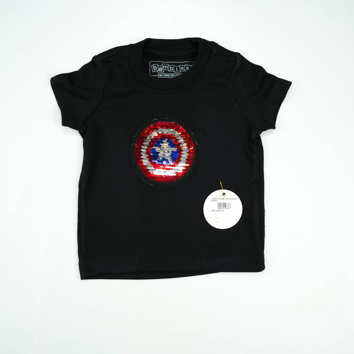 T-SHIRT CHARCOAL AVENGER INFANT - 0-3 Months