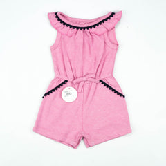 ROMPER SLEEVELESS FRILL LT PINK INFANT - 0-3 Months
