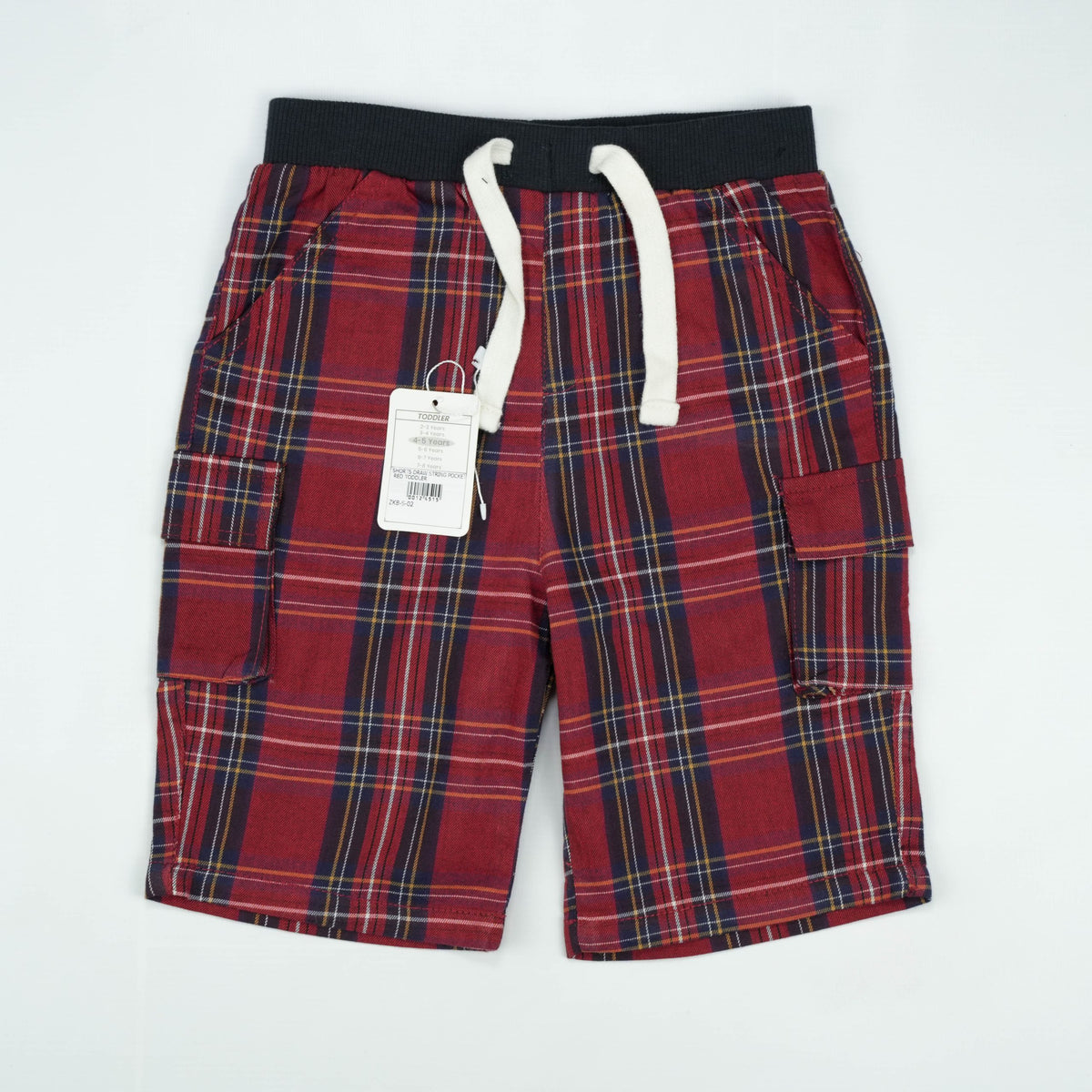 SHORTS DRAW STRING POCKET RED TODDLER - 3-4 Years