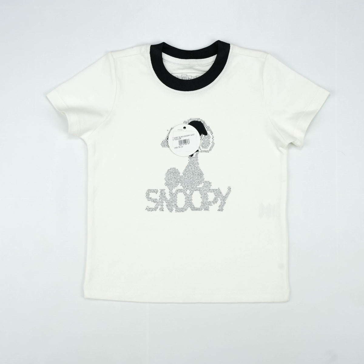 T SHIRT BLACK SNOOPY WHITE TODDLER - 2-3 Years