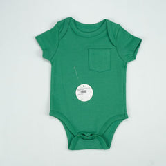 BODYSUIT FRONT POCKET DARK GREEN INFANT - 0-3 Months