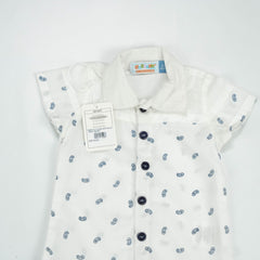 SHIRT CUT & SEW BOYS BLUE MOTIF INFANT - 12-18 Months