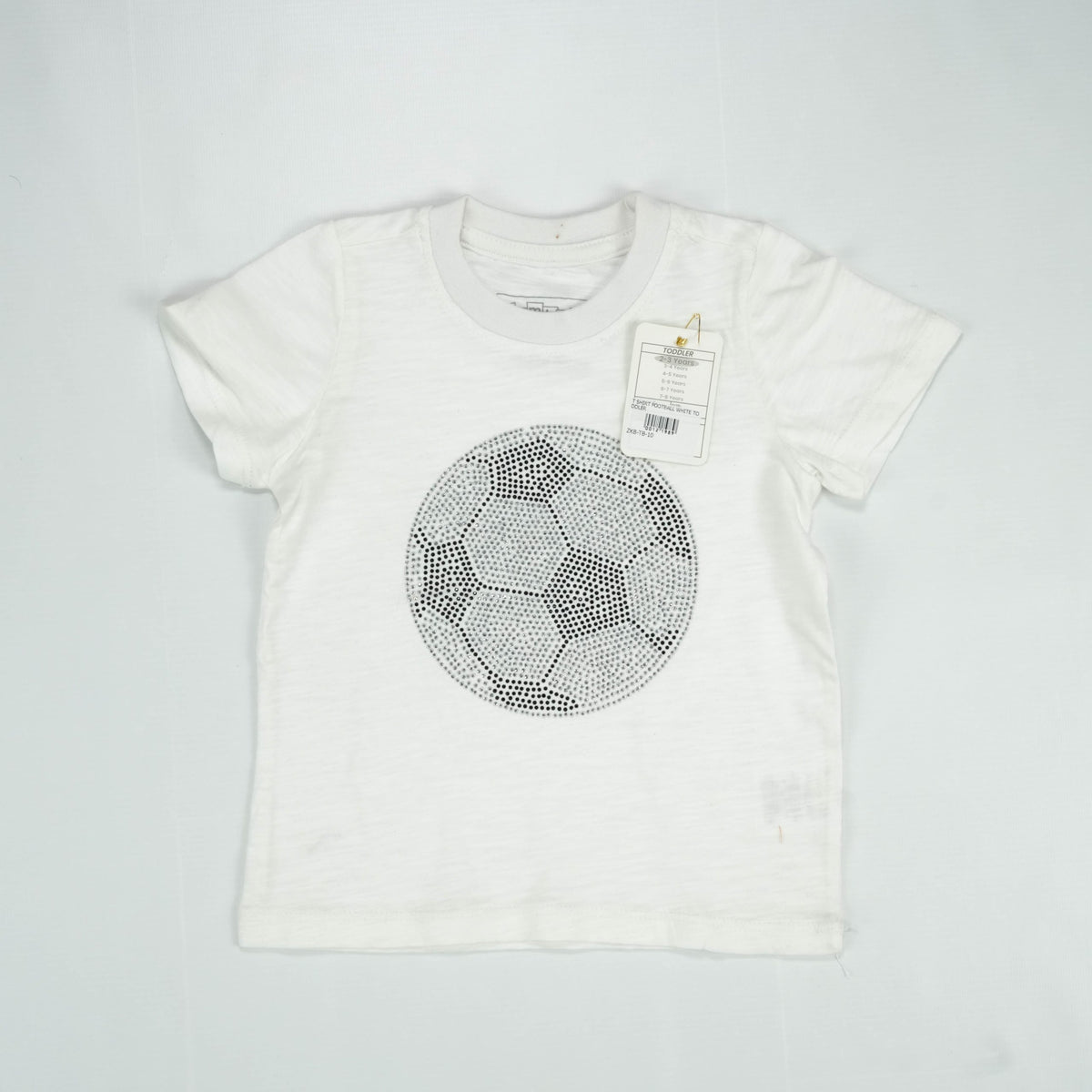 T SHIRT FOOTBALL WHITE TODDLER - 2-3 Years