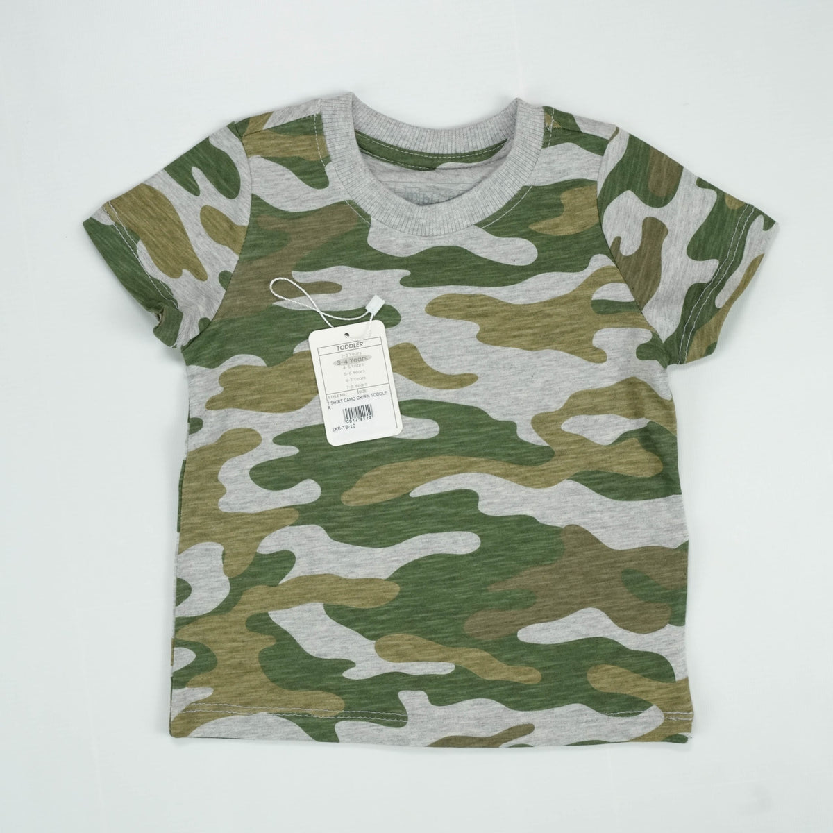 T SHIRT CAMO GREEN TODDLER - 4-5 Years