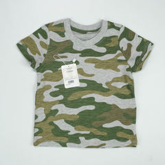 T SHIRT CAMO GREEN TODDLER - 0-3 Months