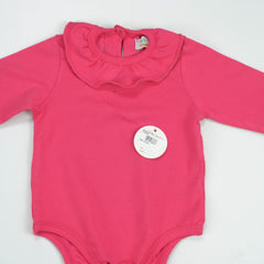 BOYDSUIT FRILL COLLAR PINK INFANT - 3-6 Months