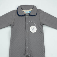 ROMPER QUILTED CHARCOAL INFANT - 0-3 Months