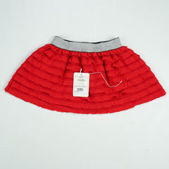 SKIRTS WITH FRILL RED GIRLS - 2-3 Years