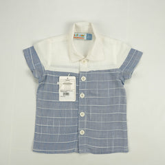 SHIRT CUT & SEW BOYS BLUE STRIPES INFANT - 12-18 Months