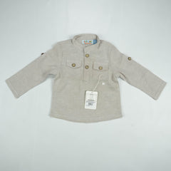 SHIRT KURTA FRONT POCKET BOYS OFF WHITE INFANT - 12-18 Months