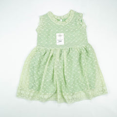 FROCK A LINE CHICKEN GREEN TODDLER - 6-12 Months