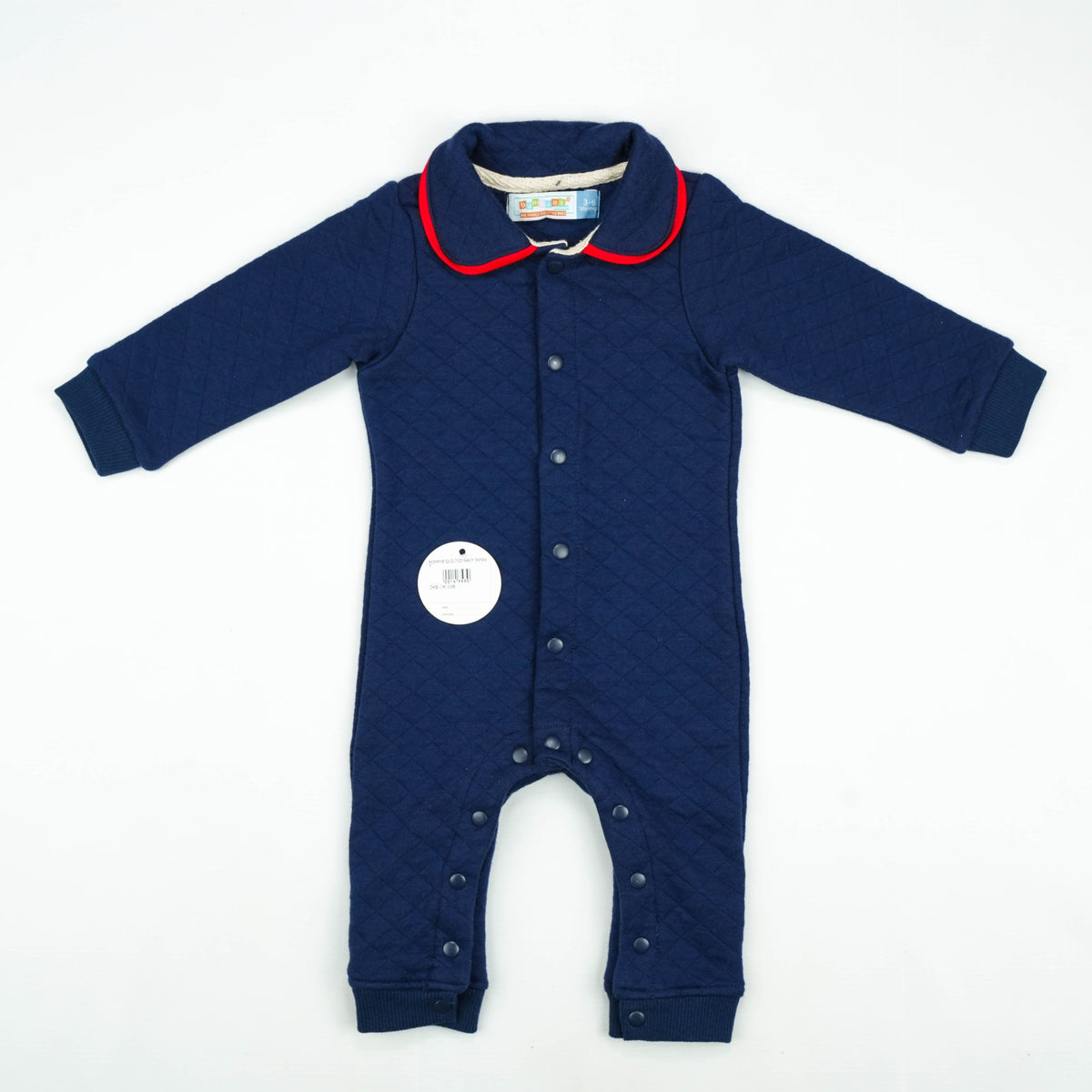 ROMPER QUILTED NAVY INFANT - 6-12 Months