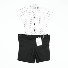 BODYSUIT FANCY WITH PLEATS NAVY INFANT - 0-3 Months