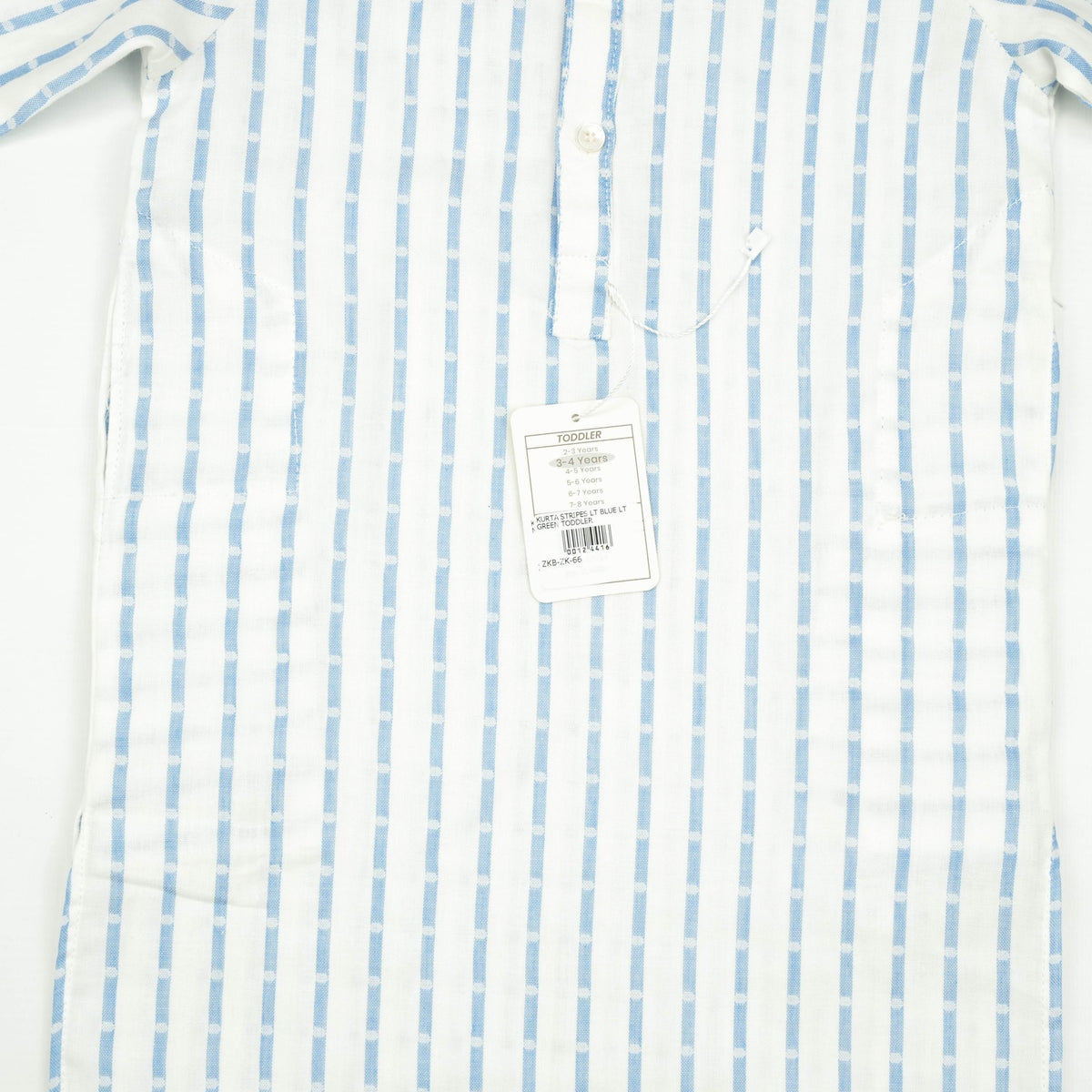 KURTA STRIPES LT BLUE LT GREEN TODDLER - 5-6 Years