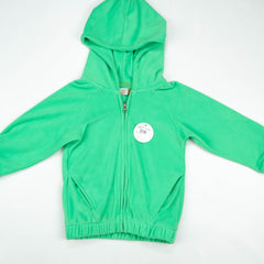 HOODIE BOTTOM RIB GREEN TODDLER - 7-8 Years