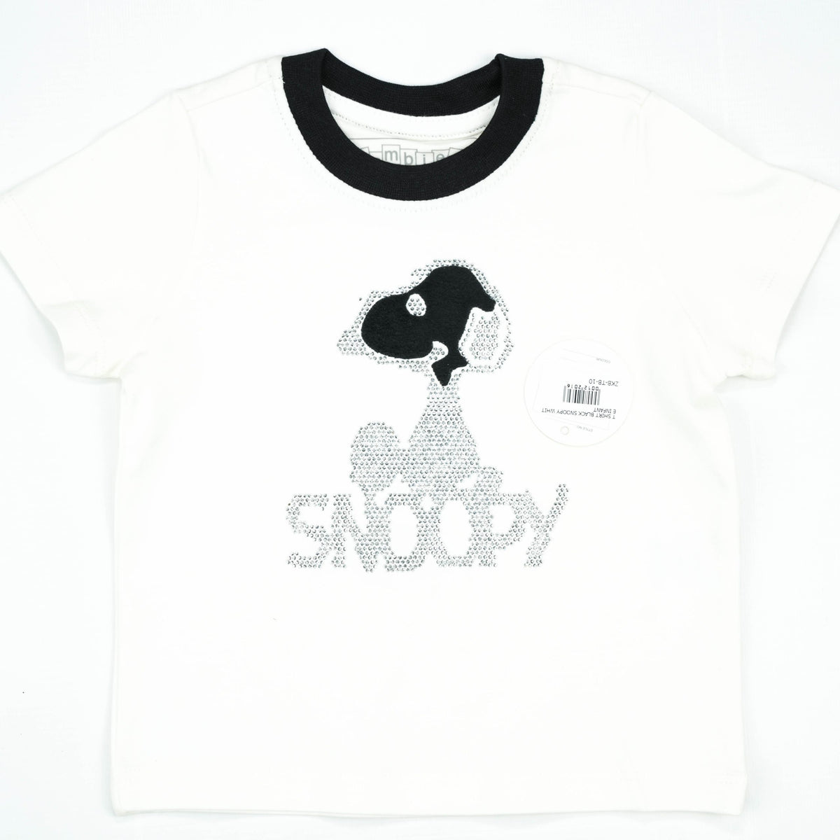 T SHIRT BLACK SNOOPY WHITE INFANT - 18-24 Months
