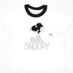 T SHIRT BLACK SNOOPY WHITE INFANT - 18-24 Months