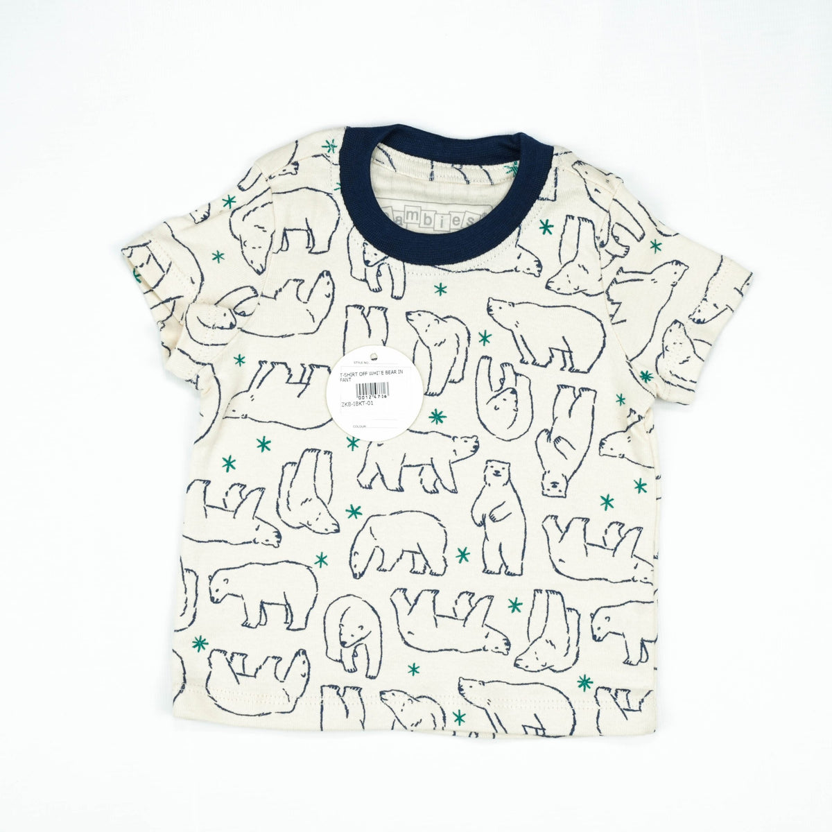 T-SHIRT OFF WHITE BEAR INFANT - 6-12 Months