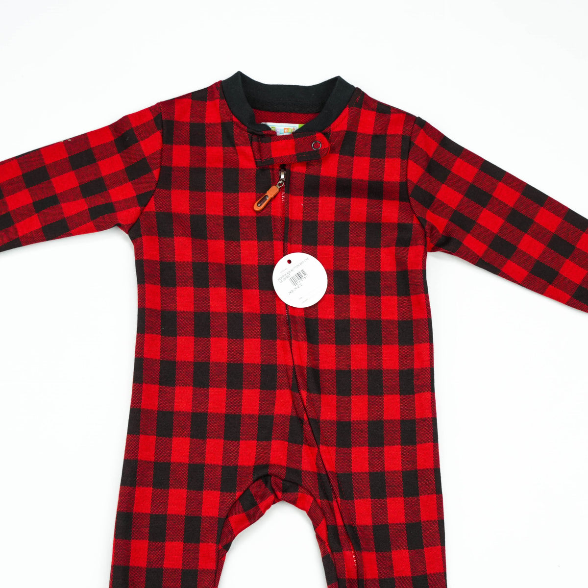 ROMPER RIB BOTTON RED CHECK INFANT - 12-18 Months