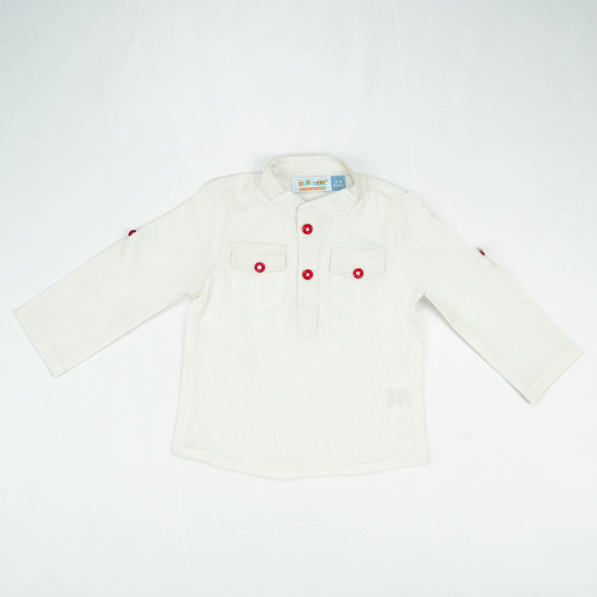 Shirt Kurta Front Pocket Boys Mint Infant - 0-3 Months