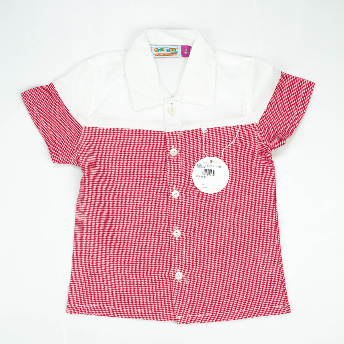 SHIRT CUT & SEW BOYS RED TODDLER - 6-7 Years