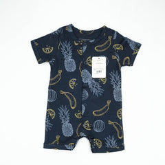 BODYSUIT NAVY PINEAPPLE INFANT - 0-3 Months