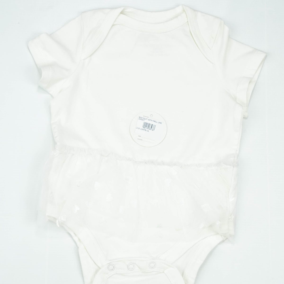 BODYSUIT WITH FRILL LIME INFANT - 6-12 Months