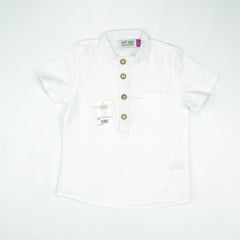 SHIRT KURTI BOYS WHITE TODDLER - 6-7 Years