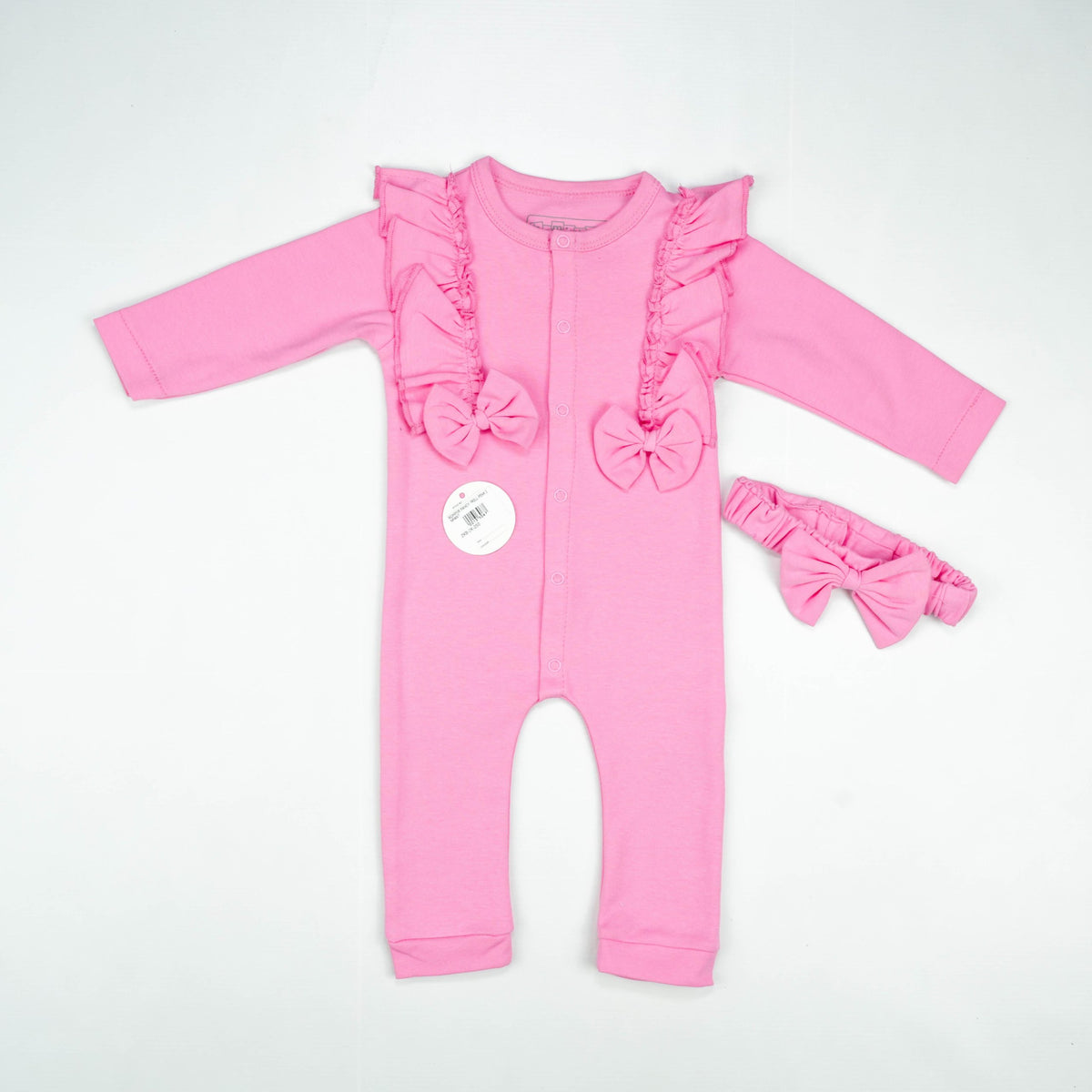 ROMPER FANCY FRILL PINK INFANT - New Born
