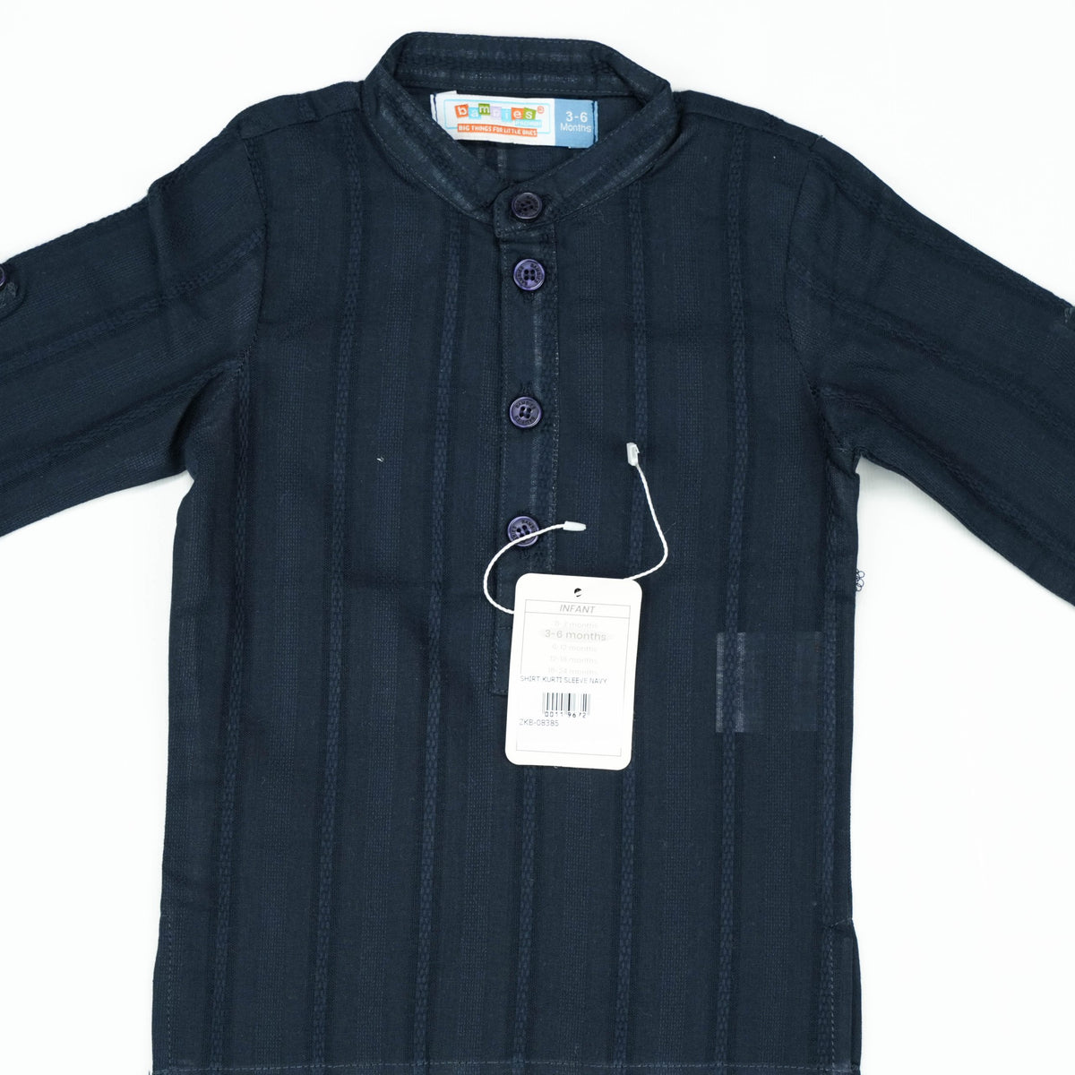 SHIRT KURTI SLEEVE NAVY - 4-5 Years