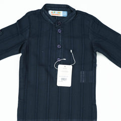 SHIRT KURTI SLEEVE NAVY - 3-4 Years