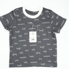 T SHIRT LAUGH GREY TODDLER - 6-7 Years