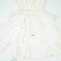 FROCK ELASTIC WASTE WHITE TODDLER - 2-3 Years