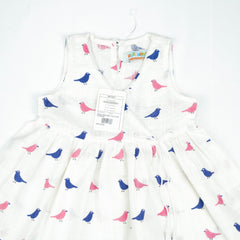 FROCK MOCK NECK MULTI BIRDS INFANT - 2-3 Years