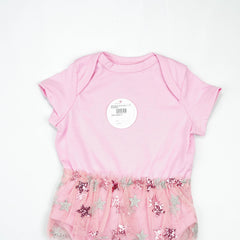 BODYSUIT WITH FRILL LT PINK INFANT - 12-18 Months