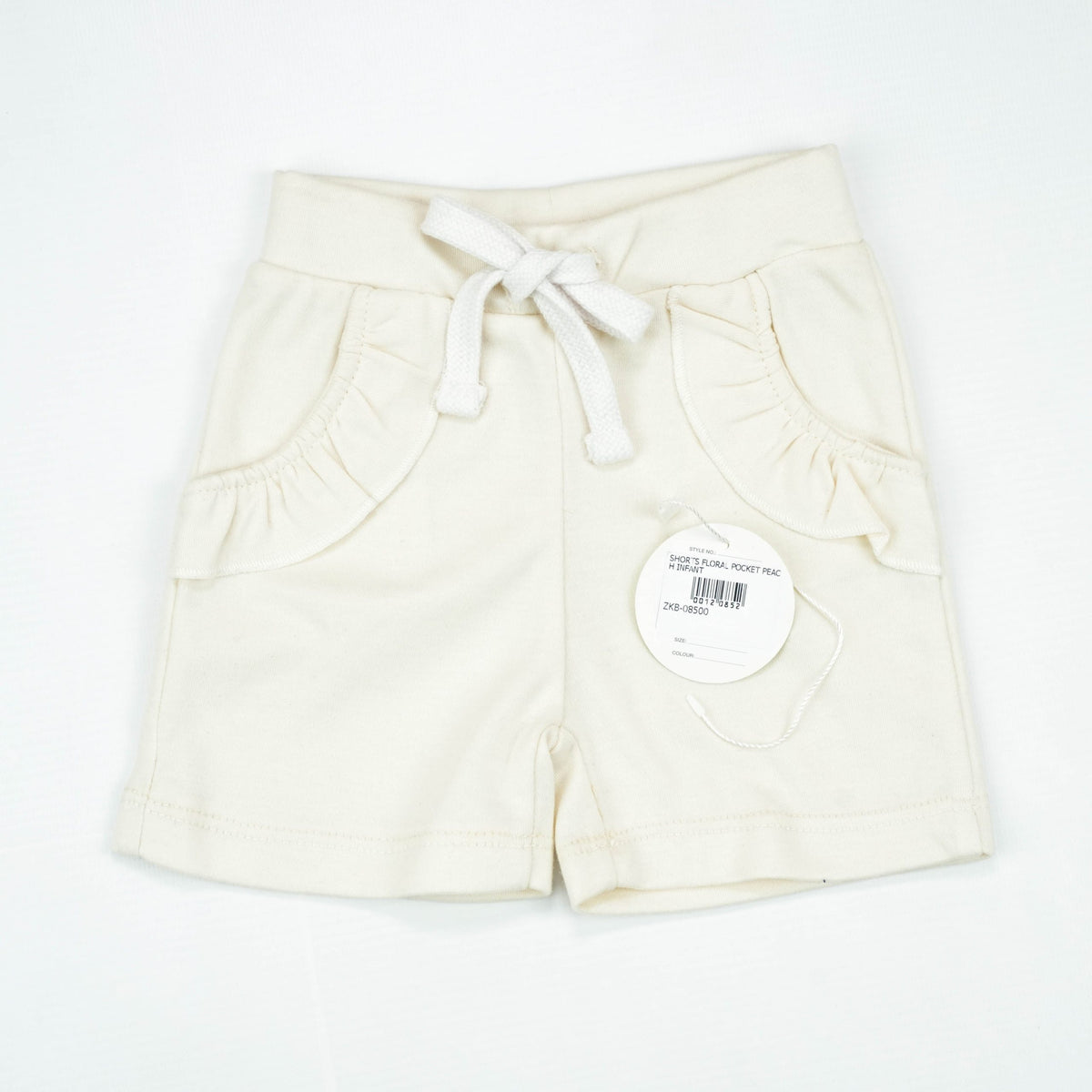 SHORTS FLORAL POCKET PEACH INFANT - 0-3 Months