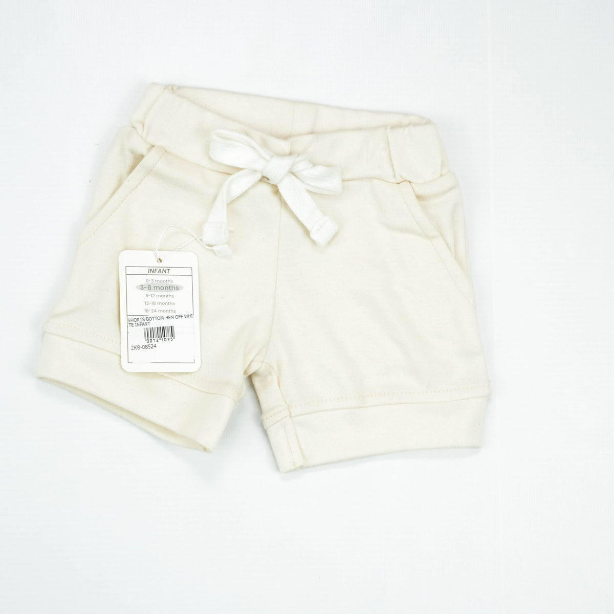 Shorts Puppy White Infant - White, 0-3 Months