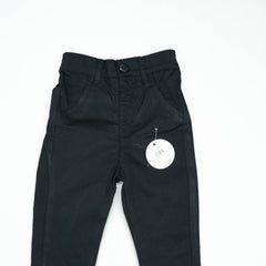 PANT TWILL DEEP BLACK - 0-3 Months