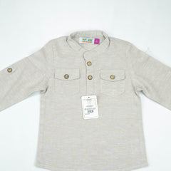 SHIRT KURTA FRONT POCKET BOYS OFF WHITE TOODLER - 4-5 Years
