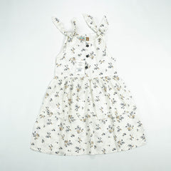 FROCK FLAIR FRILL BODY YELLOW FLOWER TODDLER - 2-3 Years