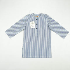 KURTA STRIPE BLUE WHITE INFANT - 6-12 Months