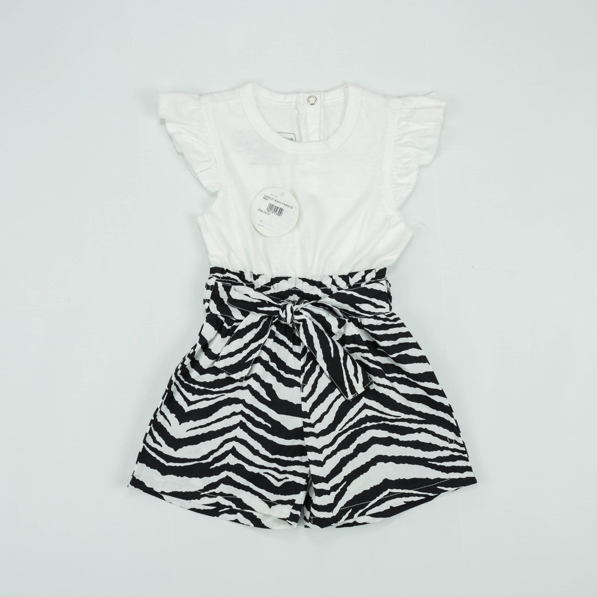 JUMPSUIT BLACK STRIPES INFANT - 4-5 Years