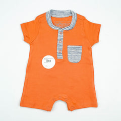 BODYSUIT STIPES COLLAR ORANGE INFANT - 3-6 Months