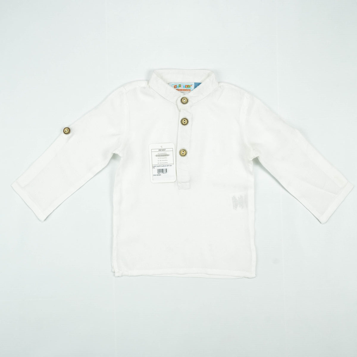 SHIRT KURTI SLEEVE OFF WHITE - 12-18 Months