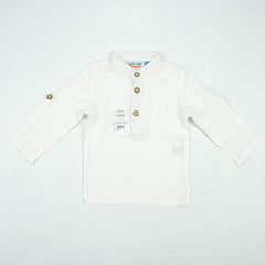 SHIRT KURTI SLEEVE OFF WHITE - 6-12 Months