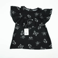FROCK FRONT FLAIR BLACK TODDLER - 5-6 Years