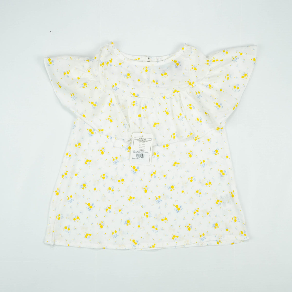 FROCK FRONT FLAIR YELLOW FLWOER TODDELR - 4-5 Years