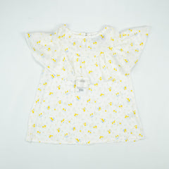 FROCK FRONT FLAIR YELLOW FLWOER TODDELR - 5-6 Years