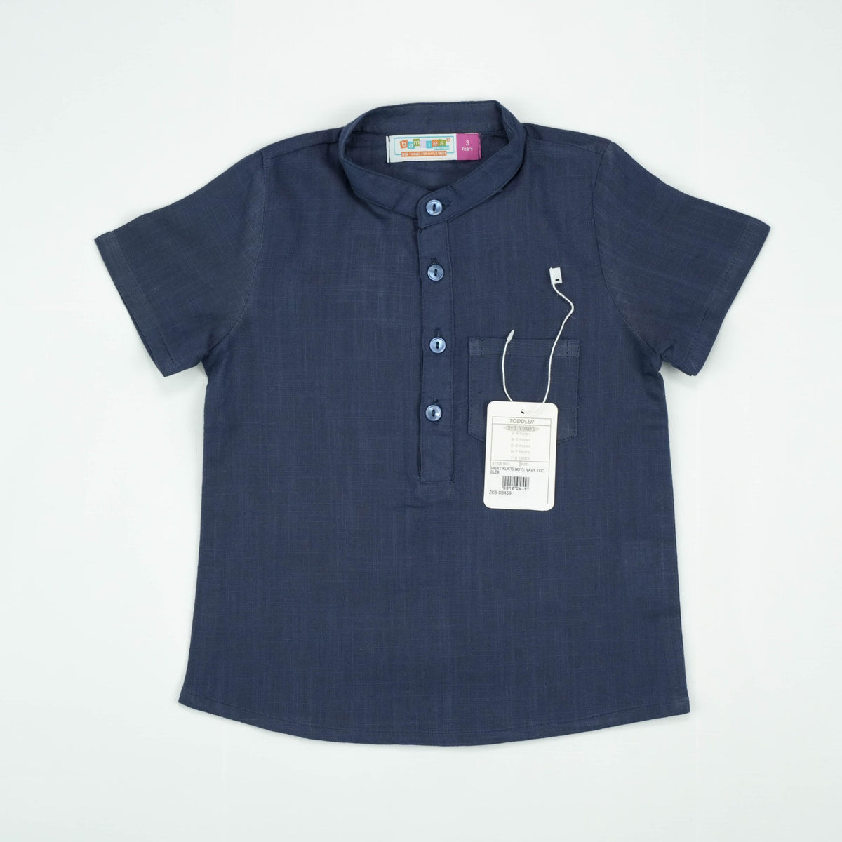 SHIRT KURTI BOYS NAVY TODDLER - 5-6 Years