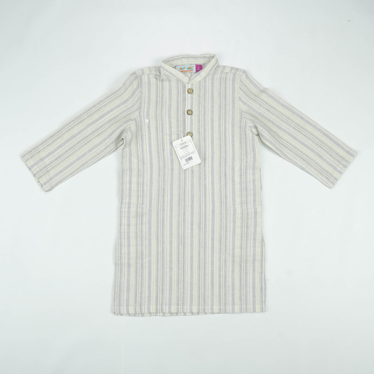 KURTA STRIPES GREY TODDLER - 5-6 Years
